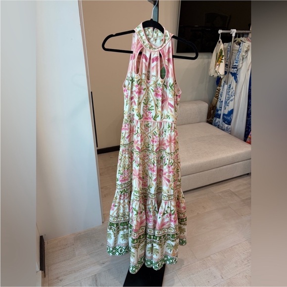 Farm Rio: Off-White Palm Dream Euroflax Maxi Dress - Picture 2 of 11